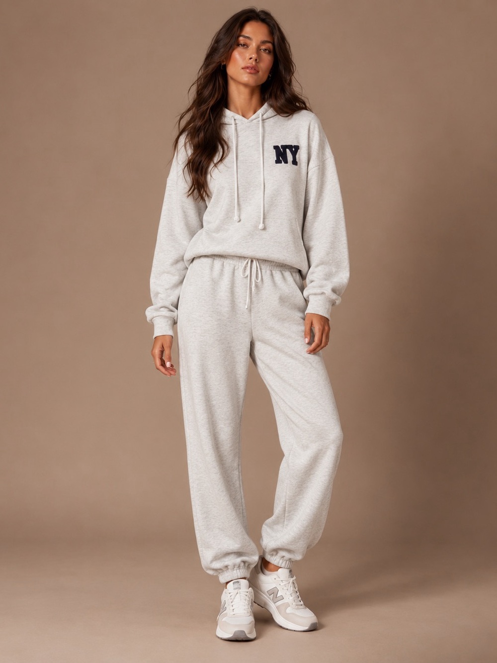 NWT BUCKETLIST ‘NY’ Chest Patch Pullover Hoodie - Ash Grey